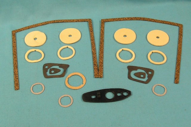 Paint seal kit - Rear bumper brace (4), tail light lens-to-housing (2), tail light housing-to-body (2), side marker lens (4), door/trunk lock cylinder (3), door handle, big end (2), door handle, small end (2), antenna base (1), and mirror gasket (1)