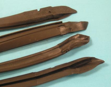 Roof Rail Weatherstrip for HT's - 2dr  <b>WITH</b> Pop-Out Qtr Window - no gaskets for swing-out side glass.  Sold as a pair.