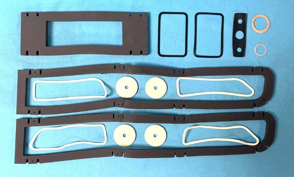 Paint seal kit Rear bumper brace (4), tail light housing (2), side marker lens (4), door/trunk lock cylinder (3), door handle (2), antenna base (1), and mirror gaskets (1) and back up light gasket (1)