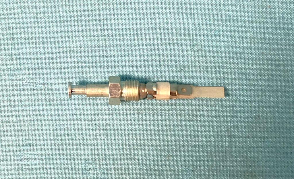 Door Jamb Switch - All models. Two prong, 3/8" x 24 thread (7/16 socket is used to remove) - the shaft is 3/8" in length,.  Sold Each