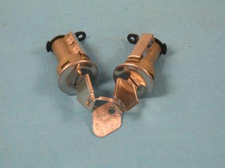 Door Lock Set, Aftermarket with keys. Door lock retainers not included; use part #TL-377