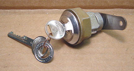 Trunk Lock Set - Reproduction trunk lock cylinder and keys. Does not include retainer or gasket.