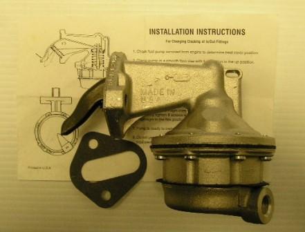 Fuel Pump -  426 Hemi.  This is a high-volume pump that is compatible with stock and modified engines.  Flows 80 g.p.h. at 8.7 p.s.i., while the original unit flows 43 g.p.h. at 6.3-8.7 p.s.i.(comes with #MN-MS128)