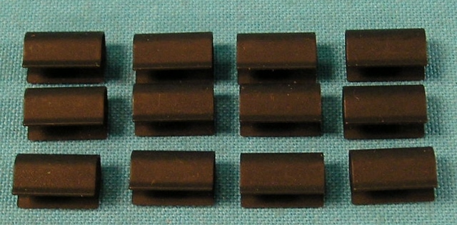 Headliner retaining clip - U-shaped clips which slide onto the edge of the roof-rail and help hold the headliner in place. Sold as a 12 clip set.