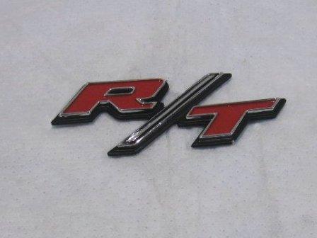 "R/T" trunk lid nameplate. Adhesive backed