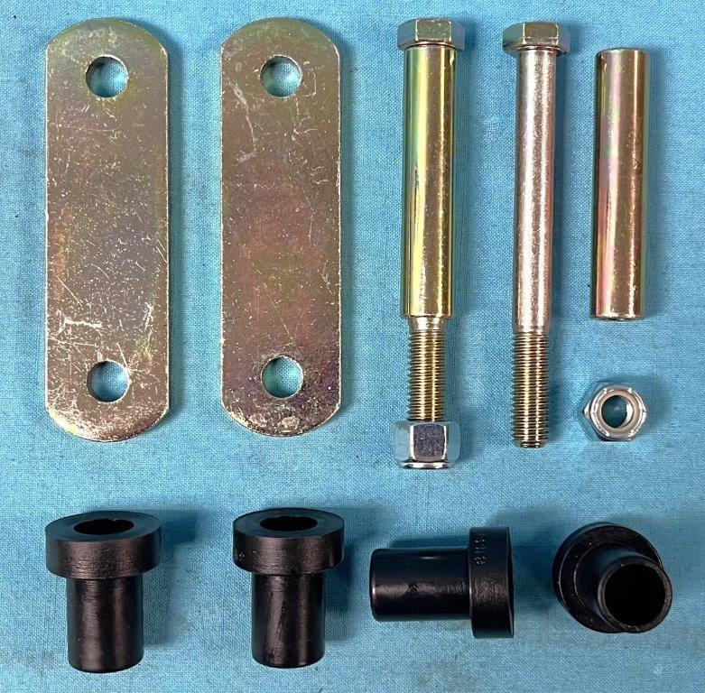 Shackle Kit - In Black urathane.  (This kit is (1) Shackle - 2 needed for one car), EACH.  Rubber bushings can be substituted for additional cost.