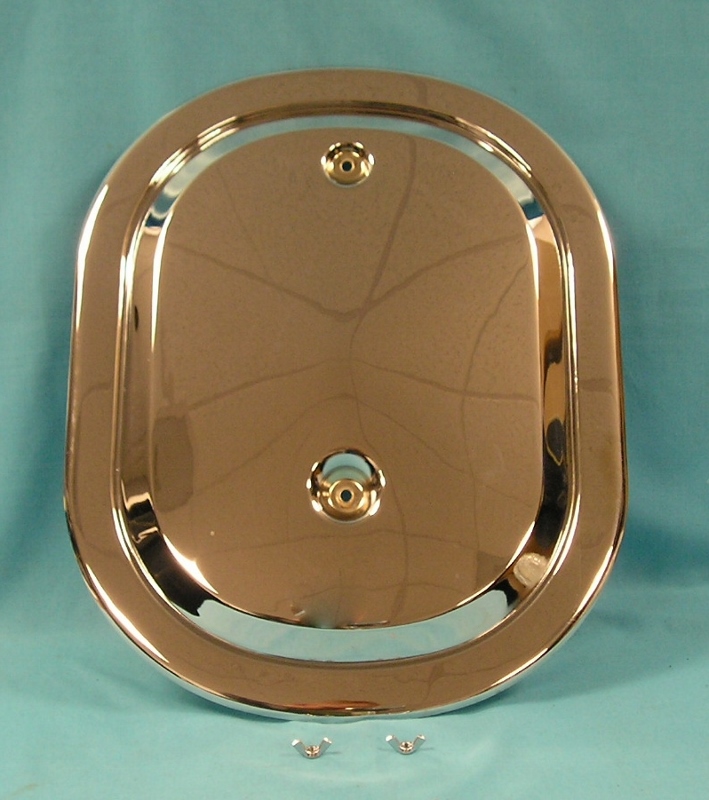 Six Pack Air Cleaner Chrome Lid---Chrome plated beautiful custom look six pack air cleaner lid.  Includes wing nuts for installation. New Chrysler