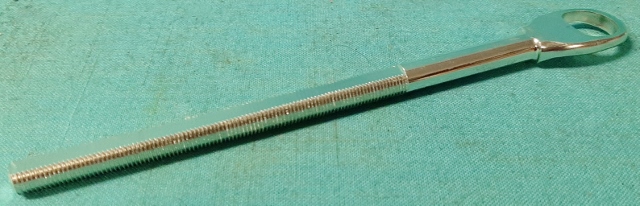 Clutch Adjusting Rod. Manufactured from high strength alloy steele and heat treeated for superior wear resistance. Zinc plated as original to provide a lashing shine. Duplicate of long extinct Big Block version, and will work on Small Blocks too! Overall Length 7.5"