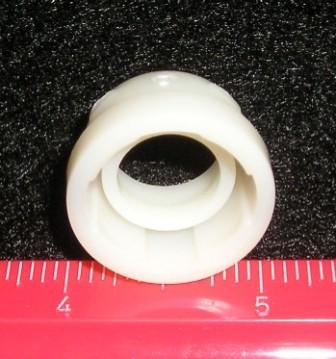 Gearshift Control torque Shaft Bushing - Automatic or floor shift.  Made from correct nylon for original appearance.  Two bushings required for column shifted automatic equipped cars as well as for 1970
4-speed reverse lockout linkage.  Will also work for earlier applications as well.