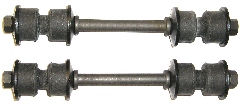 Sway bar end links used on late 1966-69 A & B-Body FRONT and E-Body REAR sway bars.  Correct black phosphated end links, (8) correct durometer black urethane end link bushings, (8) correct conical washers finished in black zinc, and (4) phosphated 5/16-18 nuts.
One kit required per vehicle.