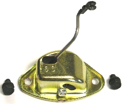 Choke Assembly - (1970 383 / 440 or 1971 440 AVS) An excellent reproduction of the 70-71 choke assembly #2951 653.  Formed from correct gauge material, stamped with correct “53” part number designation, then plated zinc dichromate as original.  Includes choke rod clip and two correct ¼-20 UNC retaining bolts