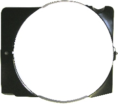 Radiator Fan Shrouds - 22” Steel Fan Shroud Assembly.  2 Piece unit with formed fan opening Lip, hose reliefs, and contours of original shroud.  Powder coated black
(Use mounting kit #WO-9212 for 62-65 cars and #WO-9555 for 66-68) - (Discount exempt)