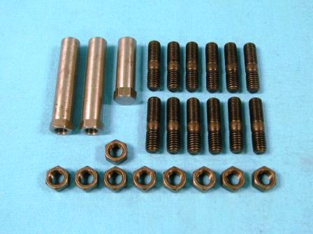 383/440 Exhaust Manifold Fastener Kit.  Includes:(12) studs, (9) nuts, & (2) Long & (1) short sleeve nuts