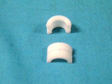 Bearing – split white plastic bushings for ball studs – reproductions - Price per pair (2 halves)