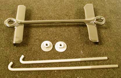 Battery Hold down package (no tray included) - Battery Hold Down packages only. This is the j-bolts, nuts and the cross piece that is HD powder control. These can be purchased here separately and not as a part of "Kit". Note: (1972 - 76 could be #WO-BHD05 with tab as well)