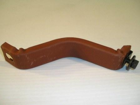 Battery tray brace. Die-stamped steel construction. Use 2 for 1967-69 models and ONE for 1970 models. Price--EACH

Reproduction of the "S"-shaped support brace for the battery tray. 

Kits include correct C-clips and mounting bolts.