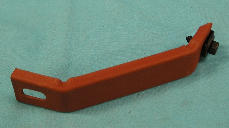 Battery tray braces. Price-EACH 2 needed for 1966 and ONE needed for 70-72.

Kit includes correct C-clips and mounting bolts