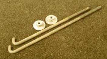 Battery hold down "j" bolt with nuts (pair)