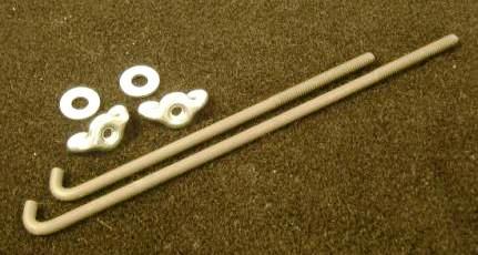 Battery hold down "j" bolts with wing nuts