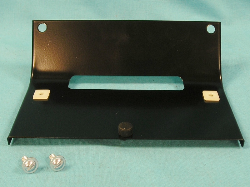 Front License Plate Bracket (with license plate nuts & bolts & bumpers). Painted Black.