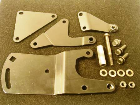Saginaw Power Steering Brackets - Small-block - Will fit both styles of Saginaw pumps. Reproduction of originals, dipped in black and ready to install.