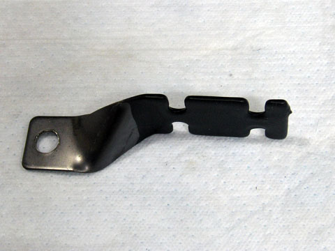 Ignition Wire bracket - All Big Block - (1) bolts to right front exhaust manifold stud.  Holds all right side wires.  Note:  Some late 67's used #WO-P instead.  See 1968 Kit. (1) Also bolts to left front exhaust manifold stud.  Holds all left side wires